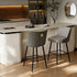 360° Swivel High Bar Stools Upholstered Height Kitchen Island Leather Counter Chair