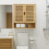 Bathroom Cabinet Bamboo Over-The-Toilet Storage Organizer Wall Mounted Kitchen Shelves