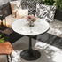 Leisure Dining Table: Round Dining Table No Chairs Sintered Stone Kitchen Coffee Table Pedestal Base