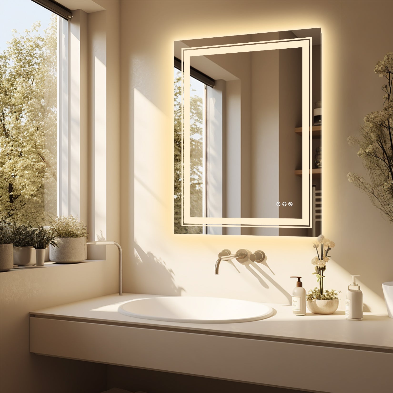 Anti-fog Led Lighted Bathroom Mirror for Bathroom Renovation