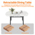 Round Extendable Dining Table 31.5'' to 51.2’'