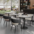 Set of 1/ 2 Microfiber Leather Upholstered Dining Chairs with Wide Seat Leisure Kitchen Chairs