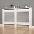 FATIVO High Radiator Cover Wood Cabinet: Internal Height 91cm White Heater Cover, Horizontal/Vertical Slats Radiator Cover Option