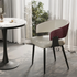 Set of 1/ 2 Microfiber Leather Upholstered Dining Chairs with Wide Seat Leisure Kitchen Chairs