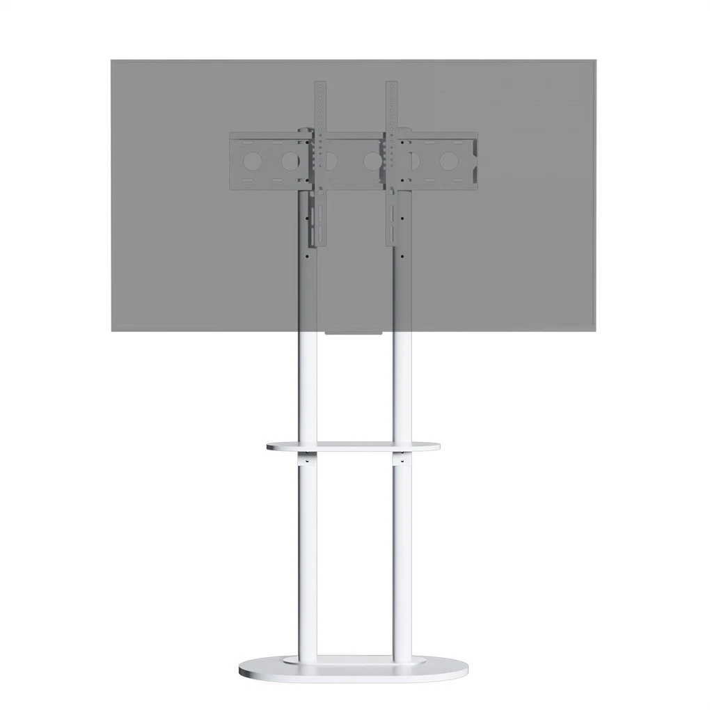 Mid Century TV Floor Stand for 40”-75” Height Adjustable TV Mount