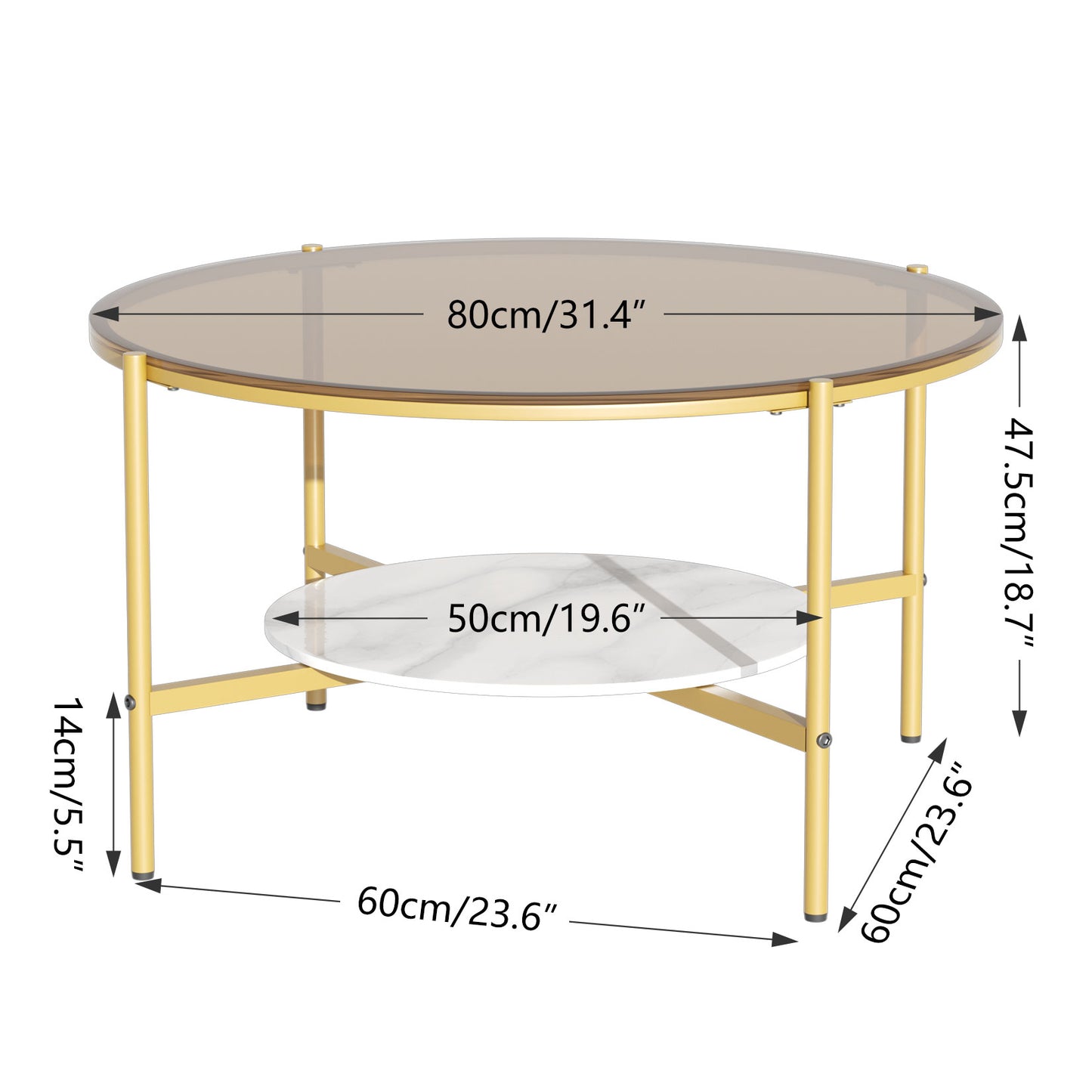 Tempered Glass Coffe Table -  Shatter-proof, Non-flammable