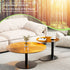 Round Living Room Side Table Set, Two Packages Shippment