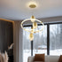 1-Layer/ 2-Layers/ 3-Layers Ceiling Chandelier Lamp with Acrylic Waterdrop Accents Round Circle Lamp Pendant Lighting Fixture