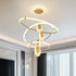 1-Layer/ 2-Layers/ 3-Layers Ceiling Chandelier Lamp with Acrylic Waterdrop Accents Round Circle Lamp Pendant Lighting Fixture