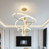 1-Layer/ 2-Layers/ 3-Layers Ceiling Chandelier Lamp with Acrylic Waterdrop Accents Round Circle Lamp Pendant Lighting Fixture