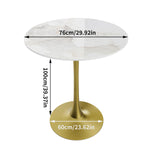 100cm High Round Bar Height Bistro Pub Table Sintered Stone-top Breakfast Table