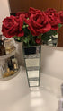 Decorative Mirrored Flower Vase Table Vase with Crushed Diamonds Luxury Silver Decor