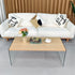 Rectangular Coffee Table: New Release Wood-tone MDF Coffee Table with Tempered Glass Legs