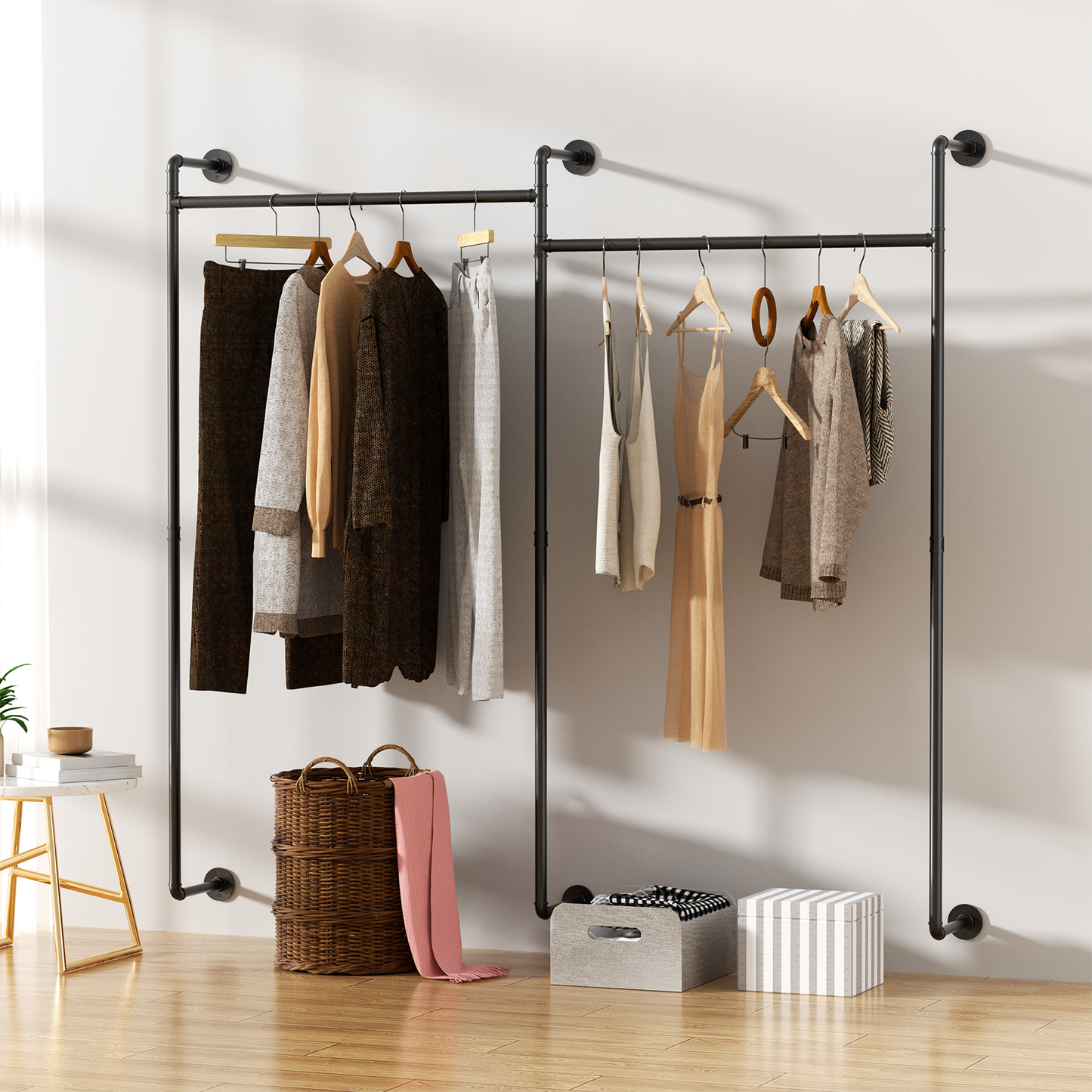 Industrial Pipe Clothing Rack ForClothes Shops, Bedroom Closet