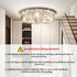 Luxury Crystal Ceiling Chandelier Pendant Lights Fixtures with Shining Grey Crystals, D 23.62”/31.49”