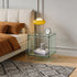 Square Cube Acrylic Record Player Table Open Storage Shelf Acrylic Sofa Side Table