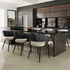 Set of 1/ 2 Microfiber Leather Upholstered Dining Chairs with Wide Seat Leisure Kitchen Chairs