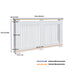 FATIVO Radiator Cover | Internal Height 81cm |  Vertical Slatted Heater Radiator Cover White MDF Radiator Cover with Wood Texture Nature Top for Living Room, Bedroom