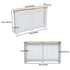 FATIVO Radiator Cover | Intenal Height 90.5cm | Vertical Slatted White Radiator Cover w/ Wood-grain Top, MDF Heater Cover