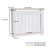 FATIVO Radiator Cover | Internal Height 81cm |  Vertical Slatted Heater Radiator Cover White MDF Radiator Cover with Wood Texture Nature Top for Living Room, Bedroom
