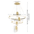 1-Layer/ 2-Layers/ 3-Layers Ceiling Chandelier Lamp with Acrylic Waterdrop Accents Round Circle Lamp Pendant Lighting Fixture