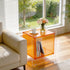Square Cube Acrylic Record Player Table Open Storage Shelf Acrylic Sofa Side Table