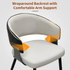Set of 1/ 2 Microfiber Leather Upholstered Dining Chairs with Wide Seat Leisure Kitchen Chairs