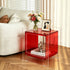 Square Cube Acrylic Record Player Table Open Storage Shelf Acrylic Sofa Side Table