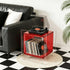 Square Cube Acrylic Record Player Table Open Storage Shelf Acrylic Sofa Side Table