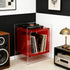 Square Cube Acrylic Record Player Table Open Storage Shelf Acrylic Sofa Side Table