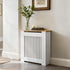 FATIVO Radiator Cover | Internal Height 81cm |  Vertical Slatted Heater Radiator Cover White MDF Radiator Cover with Wood Texture Nature Top for Living Room, Bedroom