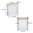 FATIVO Radiator Cover | Intenal Height 90.5cm | Vertical Slatted White Radiator Cover w/ Wood-grain Top, MDF Heater Cover