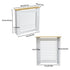 FATIVO Radiator Cover: Internal Height 90.5cm | Horizontal Slatted Radiator Cover with Natural Wood Texture Top, White MDF Wall Heater Cover for Old, Compact Radiators
