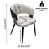 Set of 1/ 2 Microfiber Leather Upholstered Dining Chairs with Wide Seat Leisure Kitchen Chairs