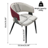 Set of 1/ 2 Microfiber Leather Upholstered Dining Chairs with Wide Seat Leisure Kitchen Chairs
