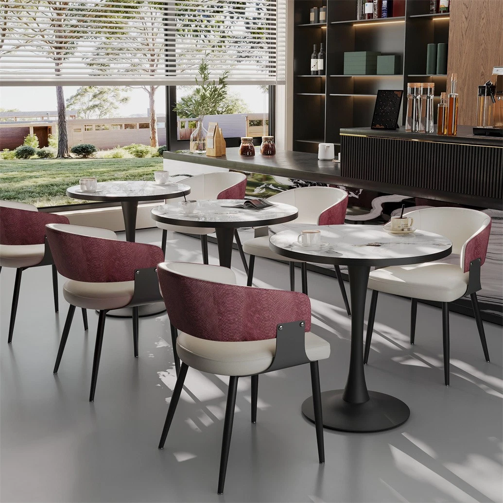 Set of 1/ 2 Microfiber Leather Upholstered Dining Chairs with Wide Seat Leisure Kitchen Chairs