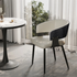 Set of 1/ 2 Microfiber Leather Upholstered Dining Chairs with Wide Seat Leisure Kitchen Chairs