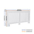 FATIVO High Radiator Cover Wood Cabinet: Internal Height 91cm White Heater Cover, Horizontal/Vertical Slats Radiator Cover Option