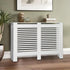 FATIVO High Radiator Cover Wood Cabinet: Internal Height 100cm White Heater Cover, Horizontal/Vertical Slats Radiator Cover Option