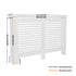 FATIVO High Radiator Cover Wood Cabinet: Internal Height 100cm White Heater Cover, Horizontal/Vertical Slats Radiator Cover Option