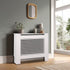 FATIVO High Radiator Cover Wood Cabinet: Internal Height 100cm White Heater Cover, Horizontal/Vertical Slats Radiator Cover Option