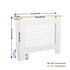 FATIVO High Radiator Cover Wood Cabinet: Internal Height 100cm White Heater Cover, Horizontal/Vertical Slats Radiator Cover Option