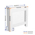 FATIVO High Radiator Cover Wood Cabinet: Internal Height 100cm White Heater Cover, Horizontal/Vertical Slats Radiator Cover Option