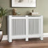 FATIVO High Radiator Cover Wood Cabinet: Internal Height 100cm White Heater Cover, Horizontal/Vertical Slats Radiator Cover Option