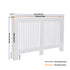 FATIVO High Radiator Cover Wood Cabinet: Internal Height 100cm White Heater Cover, Horizontal/Vertical Slats Radiator Cover Option