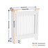 FATIVO High Radiator Cover Wood Cabinet: Internal Height 100cm White Heater Cover, Horizontal/Vertical Slats Radiator Cover Option