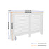 FATIVO High Radiator Cover Wood Cabinet: Internal Height 91cm White Heater Cover, Horizontal/Vertical Slats Radiator Cover Option