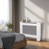FATIVO High Radiator Cover Wood Cabinet: Internal Height 91cm White Heater Cover, Horizontal/Vertical Slats Radiator Cover Option