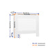 FATIVO High Radiator Cover Wood Cabinet: Internal Height 91cm White Heater Cover, Horizontal/Vertical Slats Radiator Cover Option