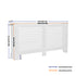 FATIVO High Radiator Cover Wood Cabinet: Internal Height 91cm White Heater Cover, Horizontal/Vertical Slats Radiator Cover Option